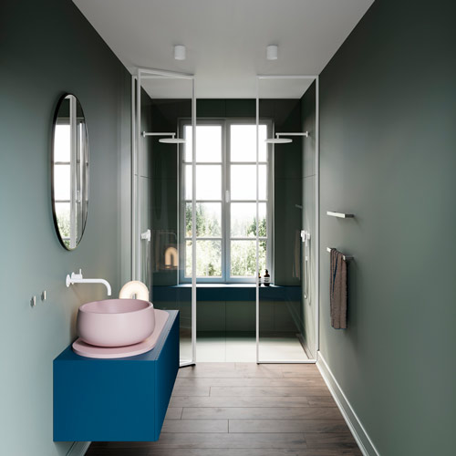 07_Line_HighLine_panel_steel_reframe_towel-bar_green-blue-bathroom